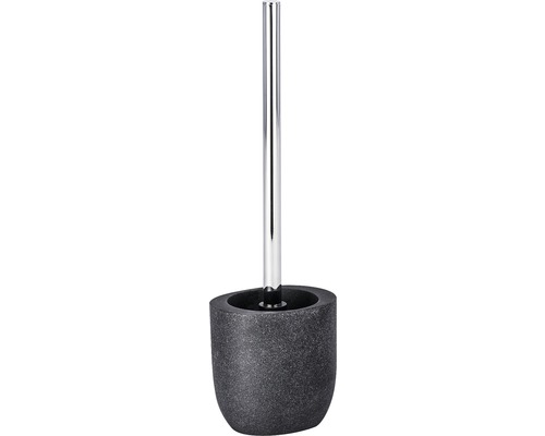 Toilettenbürste mit Halter aus Stein und Metallstiel