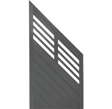 Élément de finition Konsta Style droite 90 x 180/90 cm anthracite