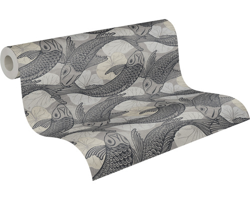 Rouleau de papier peint avec motif de poissons