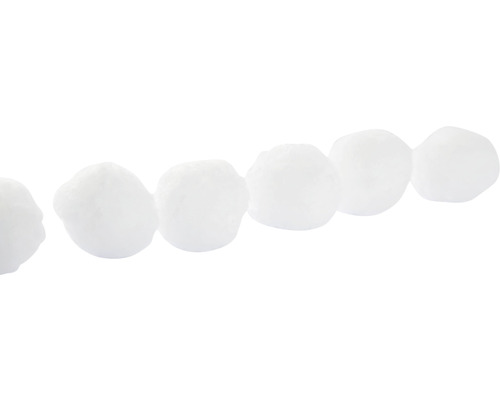 Rangée de boules de ouate de cellulose