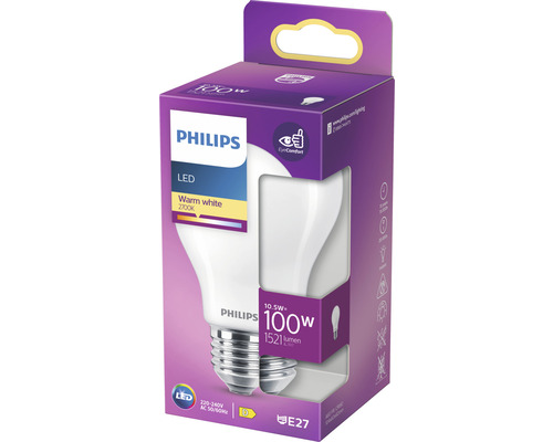 Lampe LED Philips avec culot E27 dans son emballage