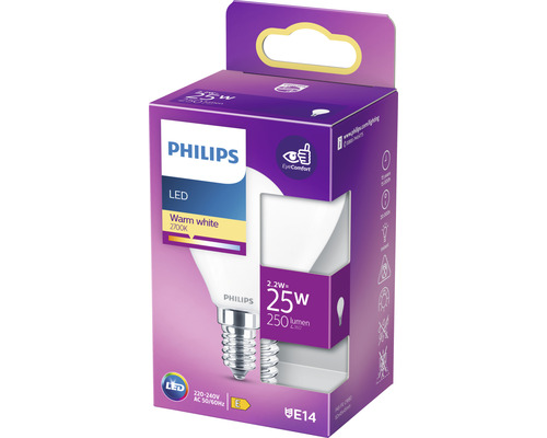 Philips LED Lampe in Verpackung, warmweiß, 2700 Kelvin, E14 Sockel