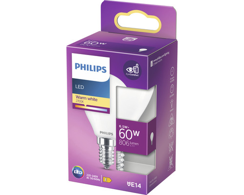 Philips LED Lampe E14 6,5 Watt im Karton