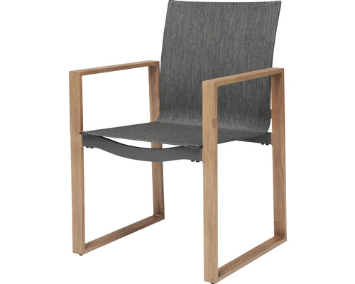 Chaise de jardin avec cadre en bois et revêtement en tissu