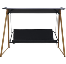 Hollywoodschaukel Garden Place Mila 3-Sitzer 135 x 224 x 173 cm Stahl Kunststoff anthrazit