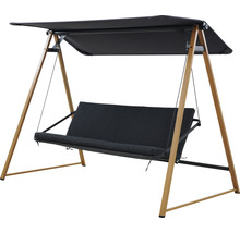 Hollywoodschaukel Garden Place Mila 3-Sitzer 135 x 224 x 173 cm Stahl Kunststoff anthrazit