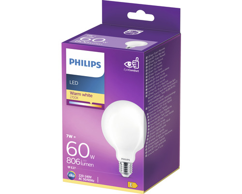 Philips LED-Lampe im Karton, 7 Watt, 2700 Kelvin, warmweiss