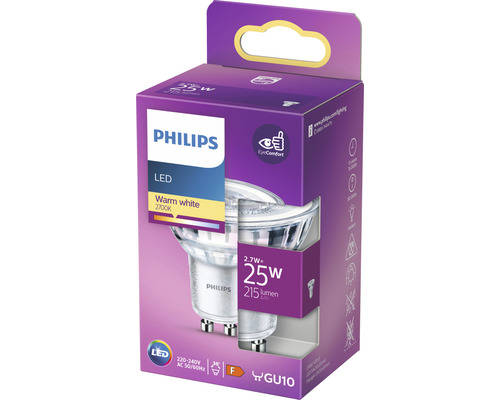 Philips LED-Lampe GU10 2,7 Watt im Karton
