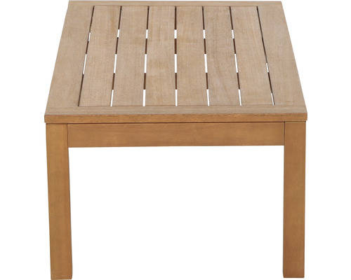 Quadratischer Gartentisch aus Holz mit Latten