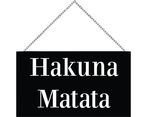 Panneau en bois avec chaîne Hakuna Matata 23x13 cm