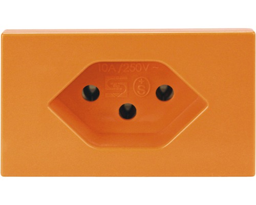 Prise encastrée FLF T13 orange Prise pour installation électrique, 10 A / 250 V