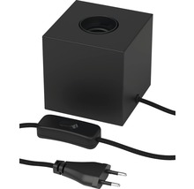 Kubische Tischleuchte mit Kabel, Schalter und Stecker