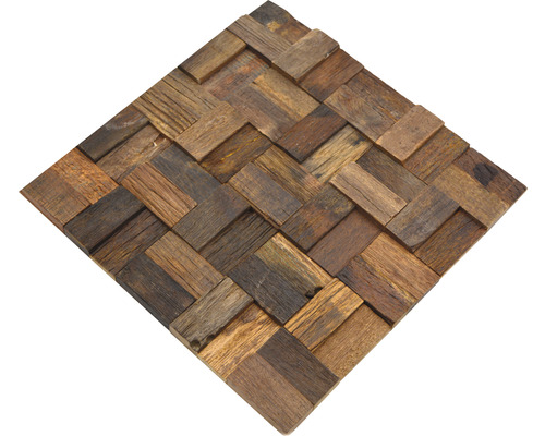 Carreau mural carré en bois