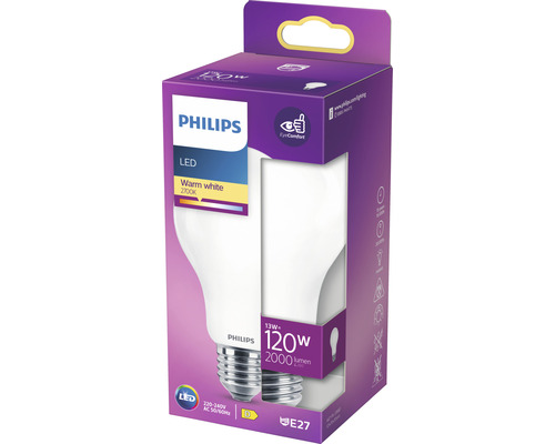 Philips LED Lampe warmweiß 2700K E27 in Verpackung