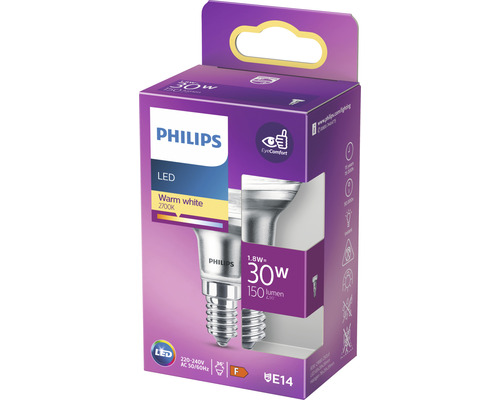 Philips LED Lampe mit E14 Fassung in Produktverpackung