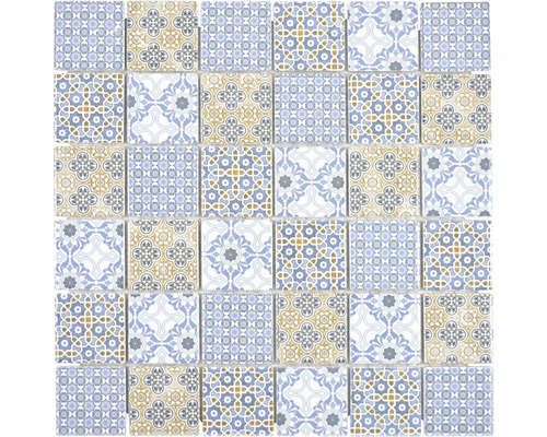 Mosaïque céramique CD CL48M Quadrat Classico 29,7x29,7 cm mélange Motif de carreaux avec divers motifs floraux et géométriques