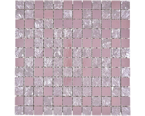 Keramikmosaik CG GA8 Quadrat gaku 31.6x31.6 cm pink Mosaikfliese aus Glas und Keramik
