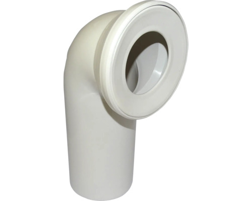 Coude de raccordement pour WC Uni Ø110 90° blanc Coude d''évacuation WC avec joint