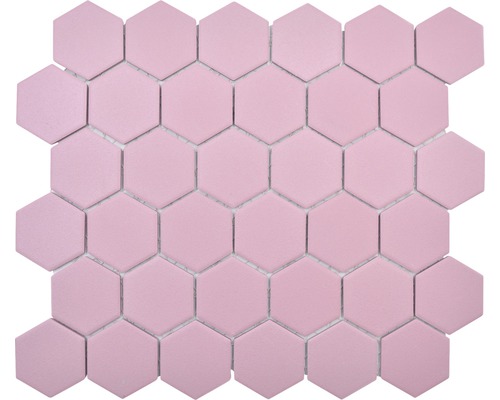Keramikmosaik Hexagon Uni HX AT52 32.5x28.1 cm altrosa R10B