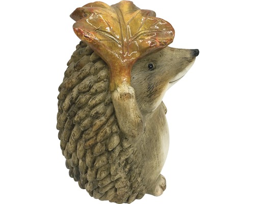 Dekofigur Igel mit Blatt
