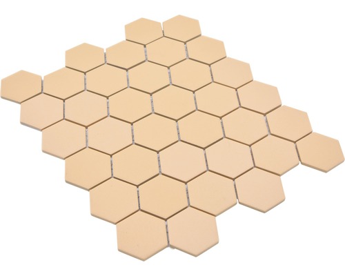 Mosaïque avec éléments hexagonaux