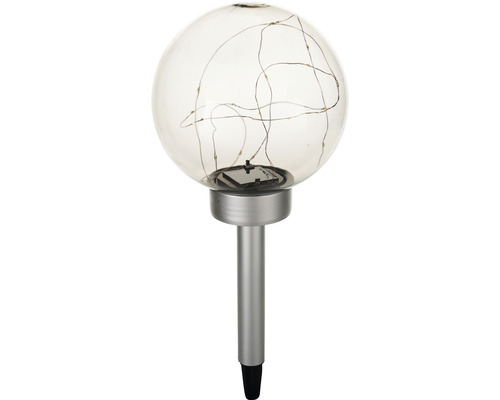 Lampe solaire avec forme sphérique et piquet de terre