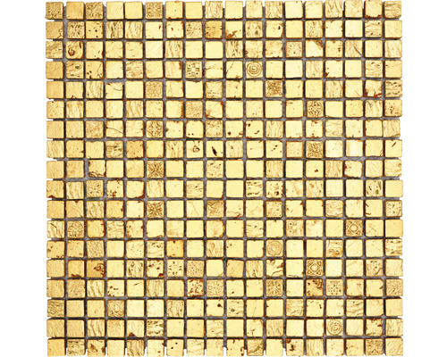 Mosaïque en pierre naturelle XAM 47 30 x 30 cm gold Motif de carreaux de mosaïque carrée pour la conception des murs et des sols