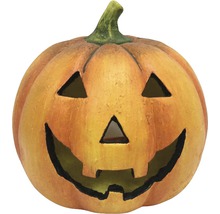 Dekorative Halloween-Kürbis-Laterne mit geschnitztem Gesicht