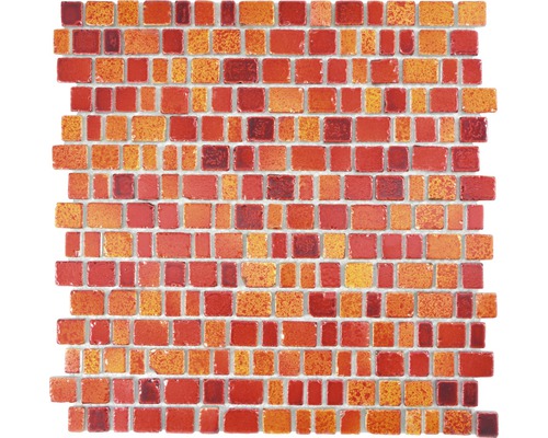 Mosaïque en verre XCM GME 96 31,7x31,1 cm rouge Mosaïque en différentes nuances de rouge