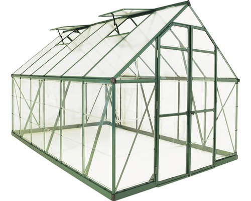 Serre avec lucarnes et porte