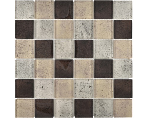 Mosaïque en verre XCM Moon28 29,8x29,8 cm beige