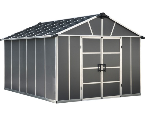 Abri de jardin avec double porte et toit