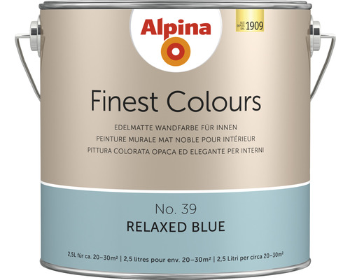 Alpina Finest Colours konservierungsmittelfrei relaxed blue 2,5 L