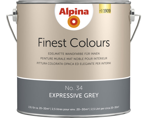 Alpina Finest Colours sans conservateurs expressive grey 2,5 l