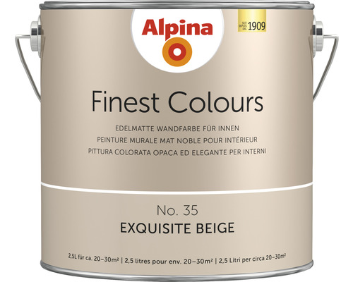 Alpina Finest Colours sans conservateurs exquisite beige 2,5 l