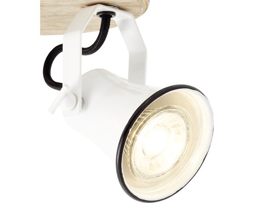 Weisse Deckenleuchte mit verstellbarem Spotkopf