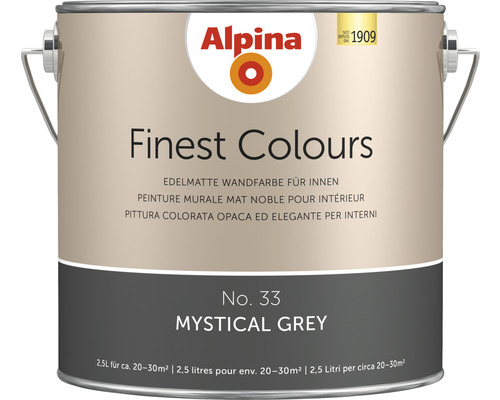 Alpina Finest Colours sans conservateurs mystical grey 2,5 l