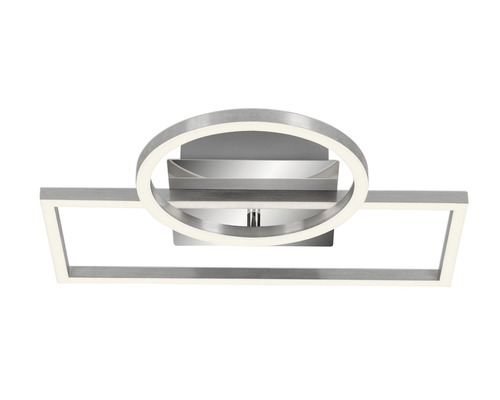 Plafonnier LED à intensité lumineuse variable 1x19,6W 1x1500 lm 3000 K blanc chaud Frames alu/chrome Lxlxh 380/310/75 mm