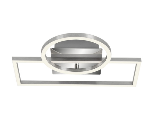 Plafonnier LED à intensité lumineuse variable 19,6W 1500 lm 3000 K 38x31 cm alu/chrome