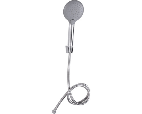 Kit douchette AVITAL Tuloma Ø 11 cm avec flexible de douche 125 cm chrome gris