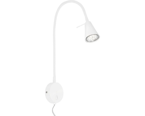 Wandleuchte mit LED-Leuchtmittel und flexiblem Arm