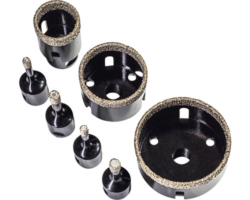 Diamant Bohrkronenset M14 7-teilig für Winkelschleifer Diamant Bohrkronenset M14 7-teilig für Winkelschleifer