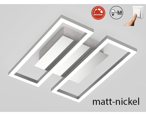 Deckenleuchte LED 14.5W nickel matt