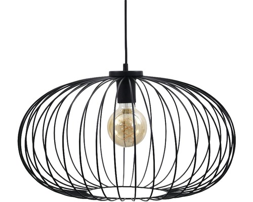 LUCIDE Pendelleuchte „BASKETT“ – 4xE27, Schwarz, Höhenverstellbar, Dimmbar, 107x23x170 Cm