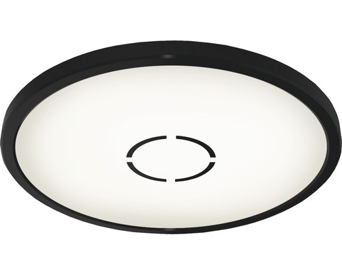 Plafonnier LED ultra plat 18W 2400 lm 4000 K Ø 29,3 cm Free blanc/noir+ effet rétroéclairage