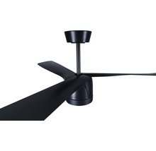 Ventilateur de plafond noir à trois pales