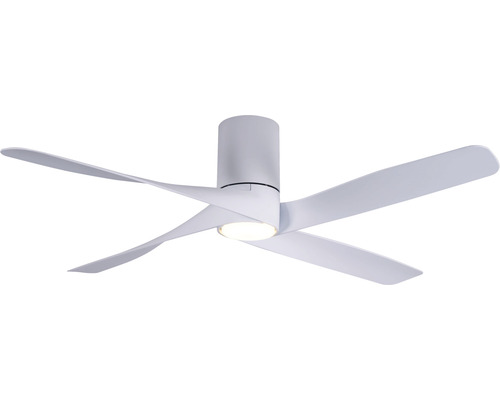 Ventilateur de plafond avec quatre pales et éclairage intégré