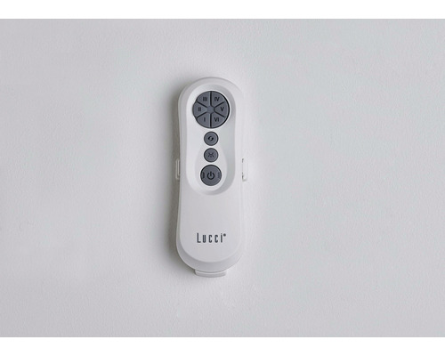 Ventilateur de plafond avec éclairage Line LED WH Ø 132 cm 35 W plastique blanc Télécommande Lucci