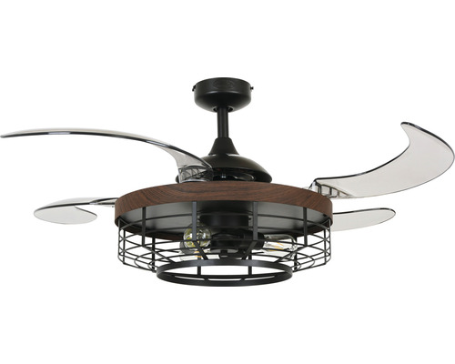 Deckenventilator mit Beleuchtung und transparenten Flügeln