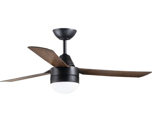 Deckenventilator mit Beleuchtung Megara BK/KOA Ø 122 cm 45 W Kunststoff schwarz Deckenventilator mit drei Flügeln und Beleuchtung